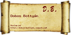 Dobos Bottyán névjegykártya